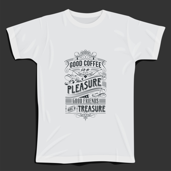 Good Coffee is a pleasure and good friends are a treasure T Shirt